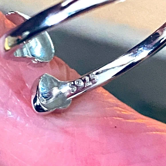 925 Shimmering Sterling Silver Adjustable Semicolon Ring; Your Story Isn't Over - Picture 11 of 13